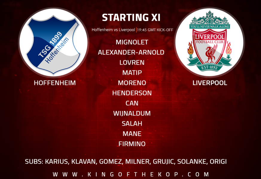 Hoffenheim vs Liverpool FC