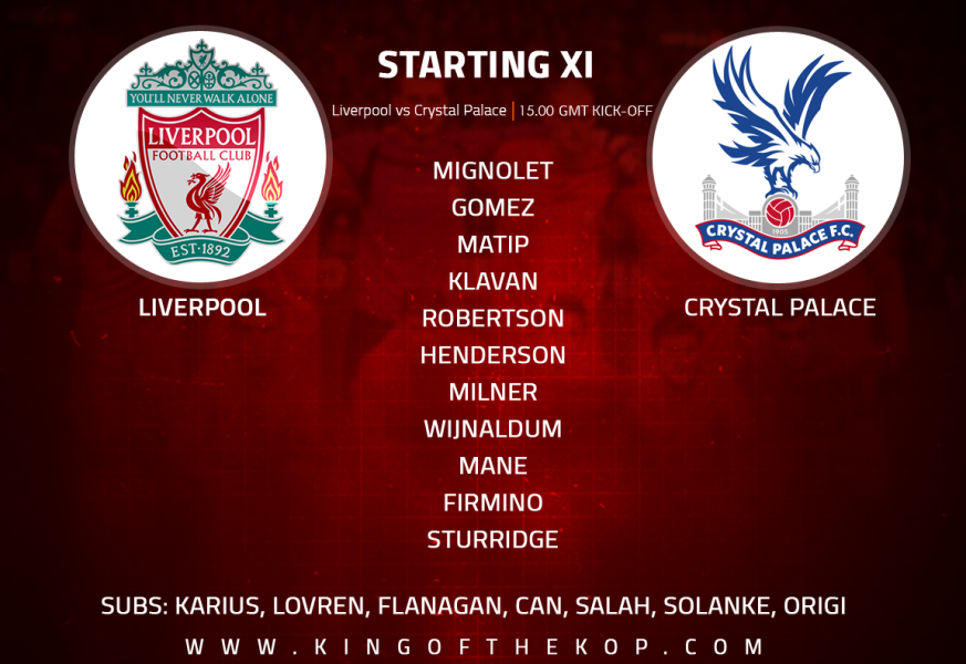 Liverpool vs Crystal Palace