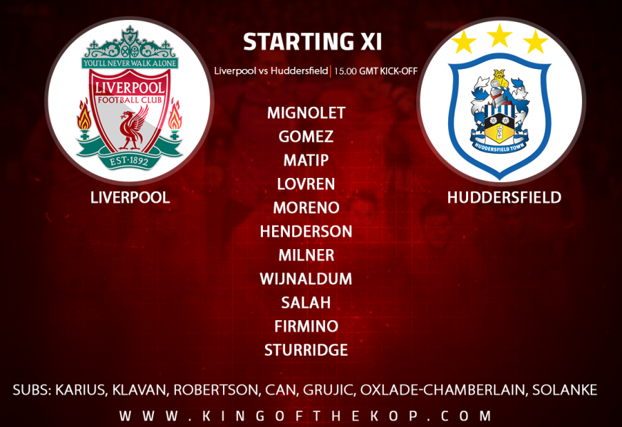 Liverpool v Huddersfield Town