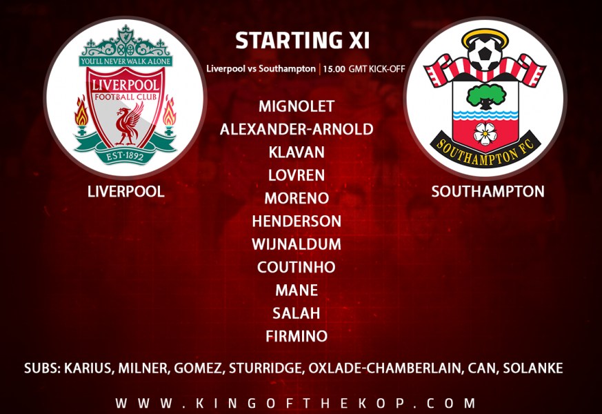 Liverpool v  Southampton