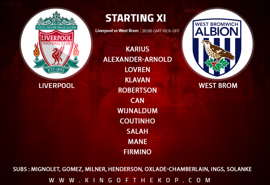 Liverpool v West Brom