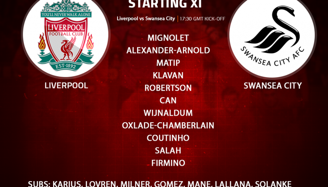 Liverpool team v Swansea City