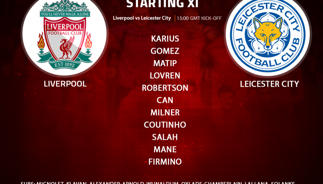 Liverpool team v Leicester City