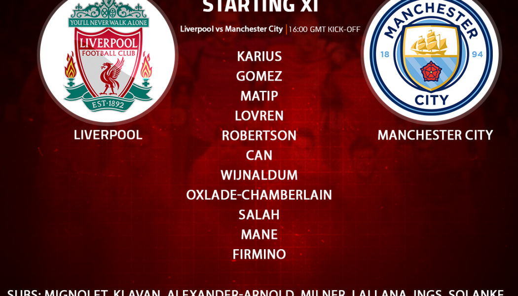 Liverpool team v Manchester City