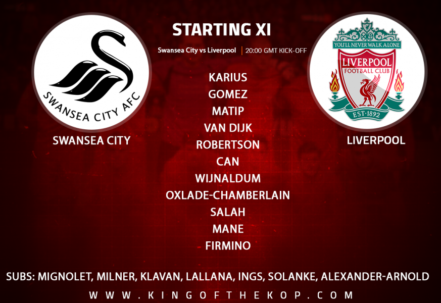 Liverpool team v Swansea City