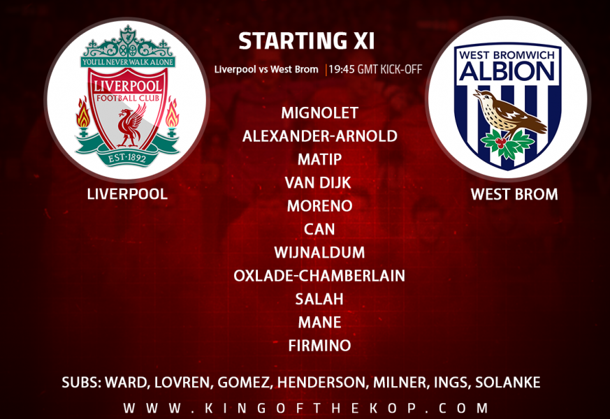 Liverpool v West Brom