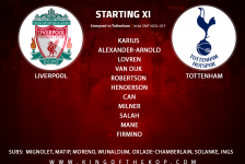 Liverpool team v Tottenham