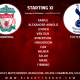 Liverpool team v Tottenham