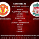 Liverpool team v Manchester United 10 March, 2018