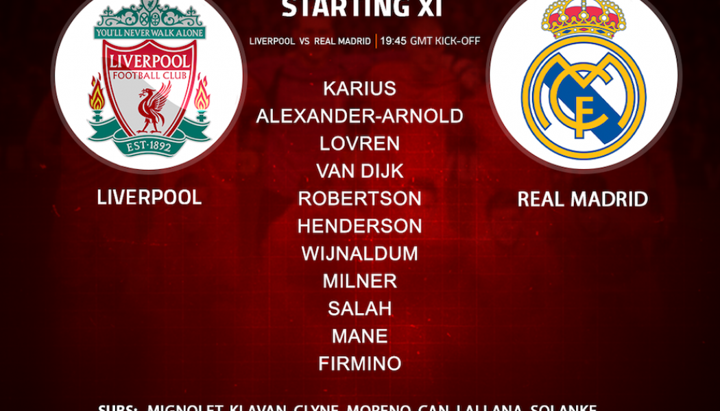 Liverpool team v Real Madrid