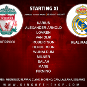 Liverpool team v Real Madrid