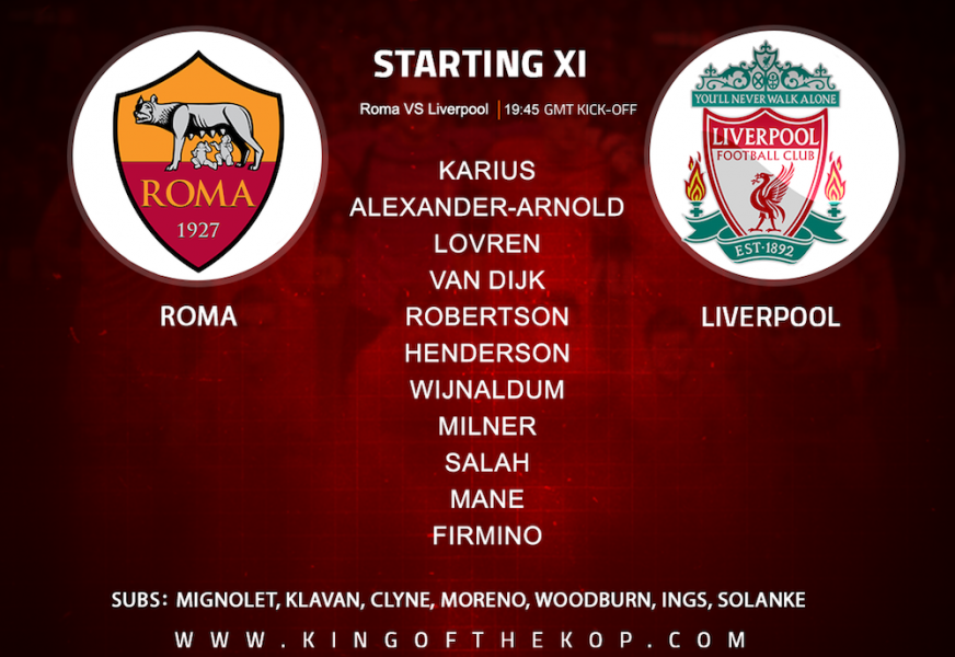 Roma v Liverpool 2 May 2018