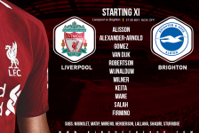 Liverpool team v Brighton 25 August 2018