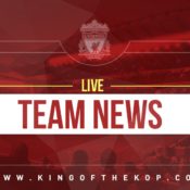 Confirmed: Liverpool team v Southampton
