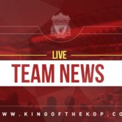 Confirmed: Liverpool team v West Ham