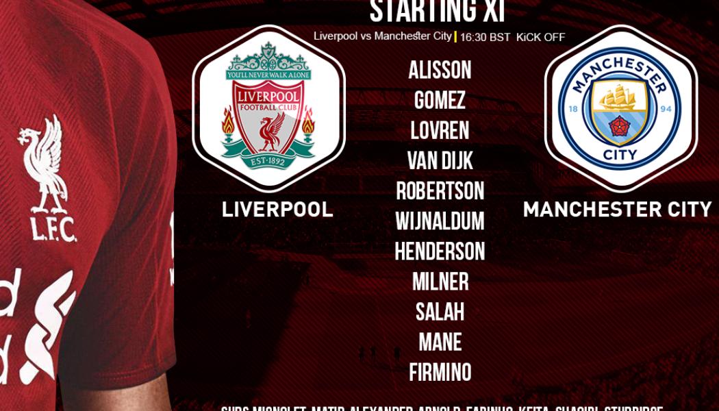 Liverpool team v Manchester city 7 October 2018