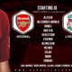 Liverpool team V Arsenal 3 November 2018