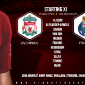 Confirmed:  Liverpool team v Porto