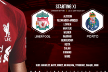 Confirmed:  Liverpool team v Porto