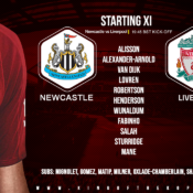 Confirmed: Liverpool team v Newcastle United
