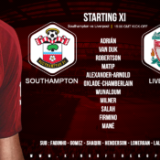 Confirmed: Liverpool team v Southampton