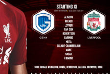 Confirmed: Liverpool team v Genk