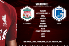 Liverpool team v Genk 5 November 2019
