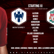 Liverpool team v Monterrey World Club Semi-final 18 December 2019