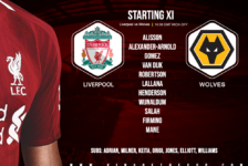 Liverpool team v Wolves 29 December 2019