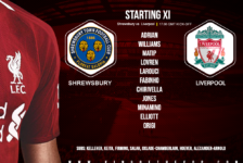 Liverpool team v Shrewsbury in the FA Cup fourth round on 26 January 2020