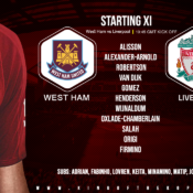 Liverpool team v West Ham