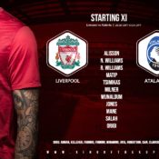 Confirmed: Liverpool team v Atalanta