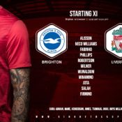 Confirmed: Liverpool team v Brighton