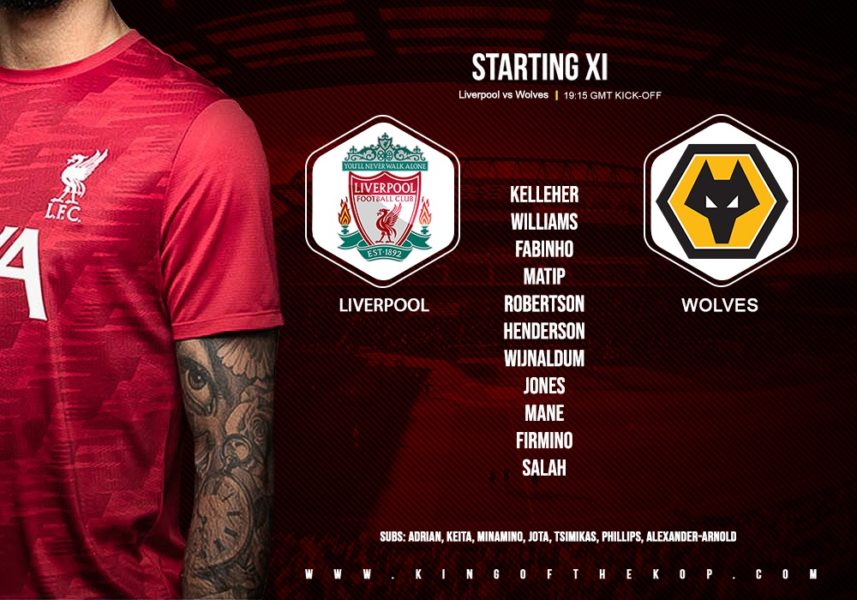 Confirmed: Liverpool v Wolves