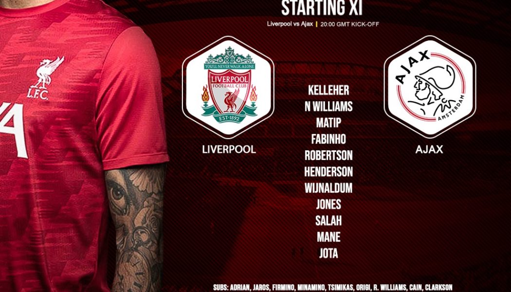 Confirmed: Liverpool team v Ajax