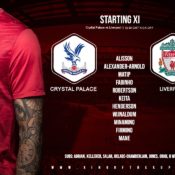 Confirmed: Liverpool team v Crystal Palace