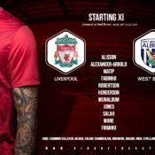 Liverpool team v West Brom 27 December 2020