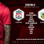 Confirmed: Liverpool team v Burnley