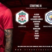 Confirmed: Liverpool team v Manchester City