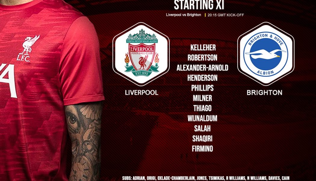 Confirmed: Liverpool team v Brighton