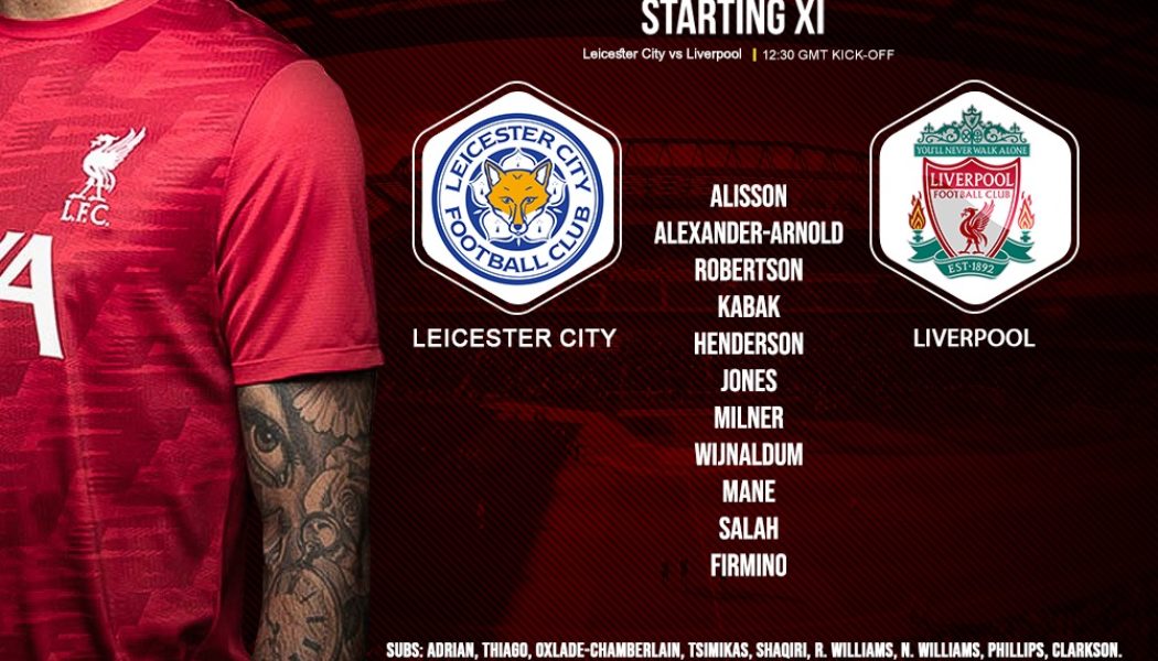 Liverpool team v Leicester City 13 February 2021