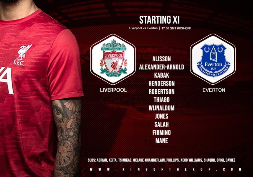 Liverpool team v Everton 20 February 2021