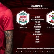 Confirmed: Liverpool team v Southampton