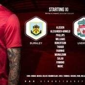 Confirmed: Liverpool team v Burnley