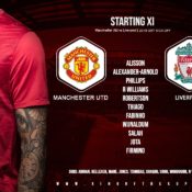 Confirmed: Liverpool team v Manchester United