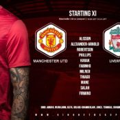 Liverpool team v Manchester United in the Premier League 2 May 2021