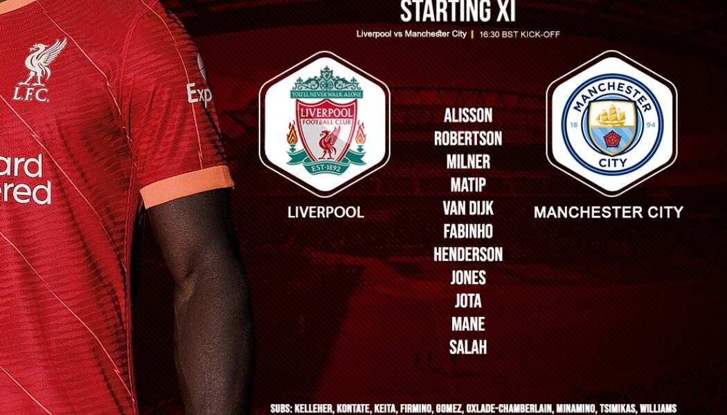 Liverpool team v Manchester City 3 October 2021