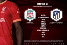 Liverpool team v Atletico Madrid champions league 3 November 2021