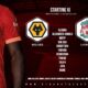 Liverpool team v Wolves at Molineux 4 December 2021