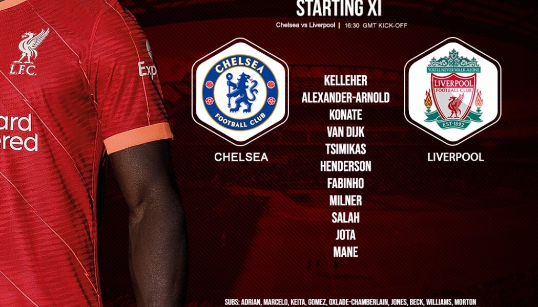 Liverpool team v Chelsea 2 January 2022